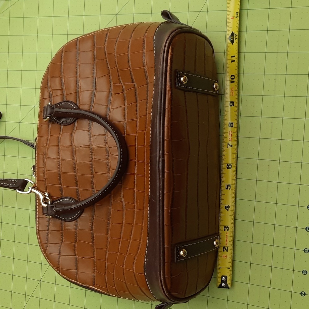 Dooney Bourke Tan Croc-Embossed Satchel - Picture 16 of 16